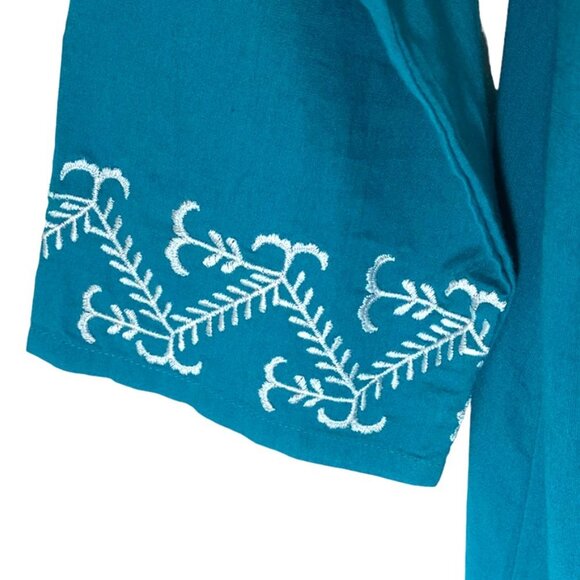 ROLLER RABBIT Embroidered Maxi Palm Springs Vibe Kaftan - Picture 5 of 8